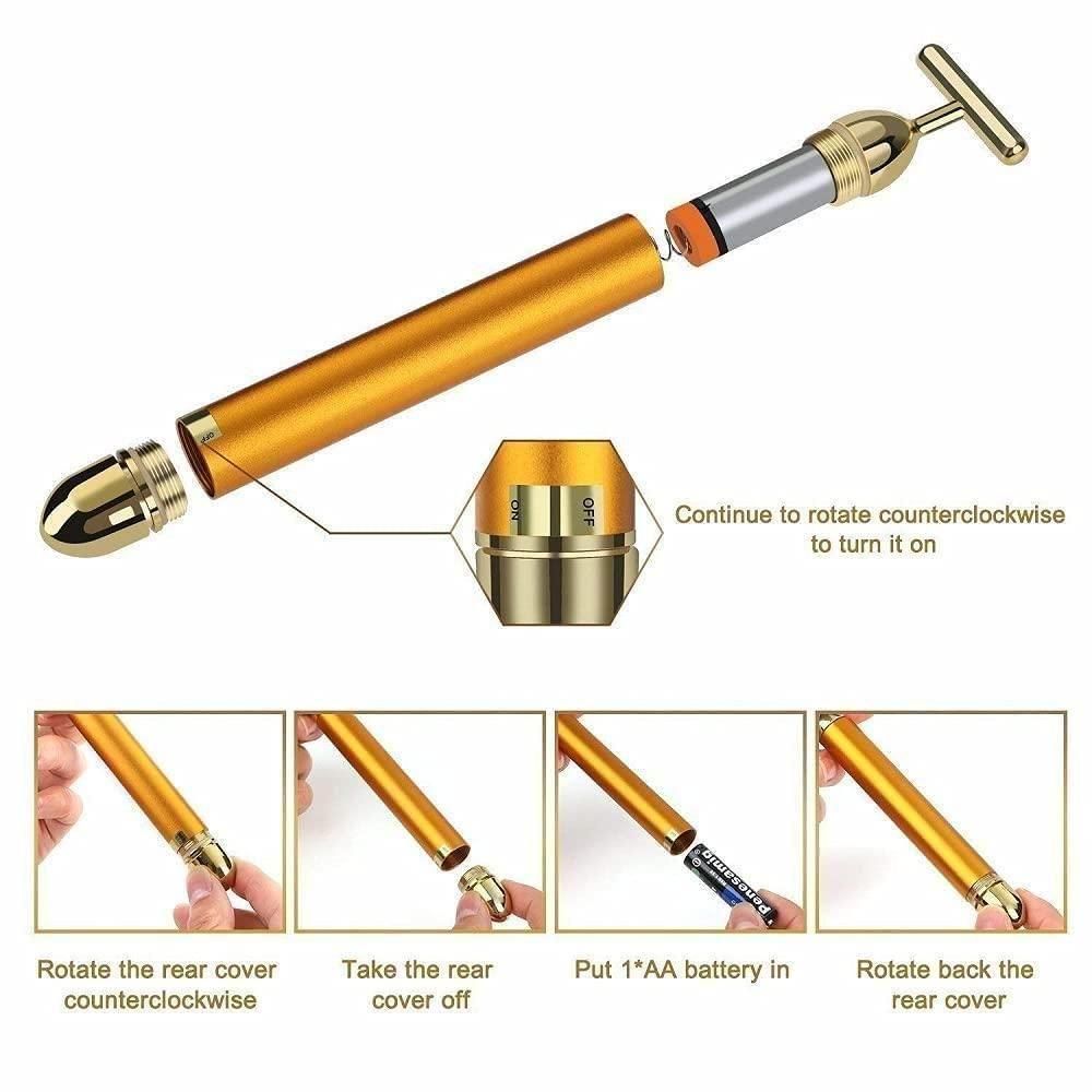 Luxury 24K Gold Facial Massage Roller