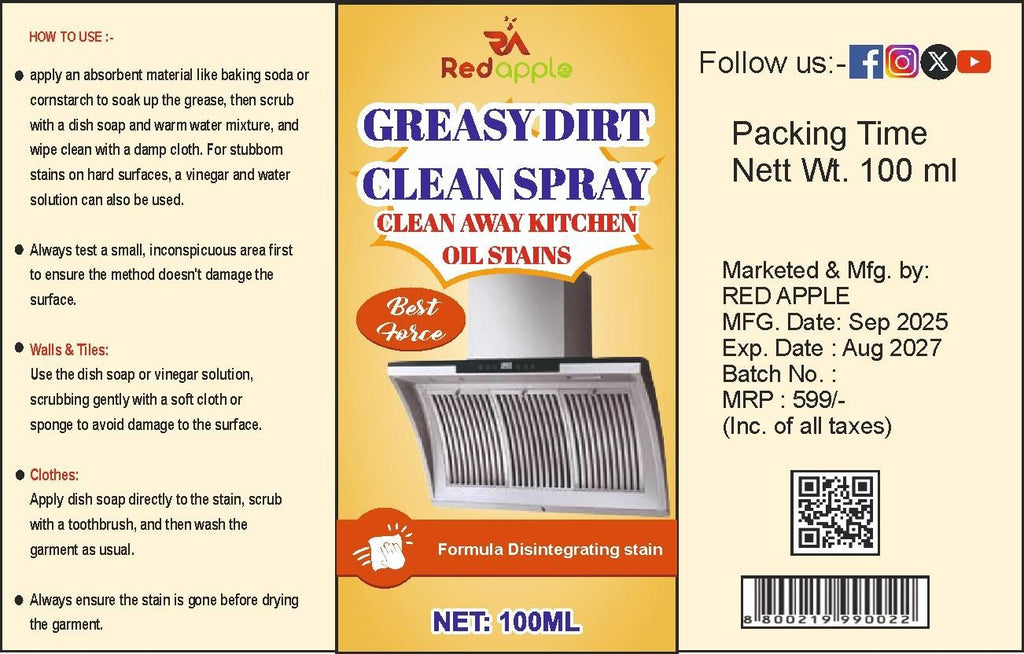 Powerful Greasy Dirt Clean Spray (Pack of 2)