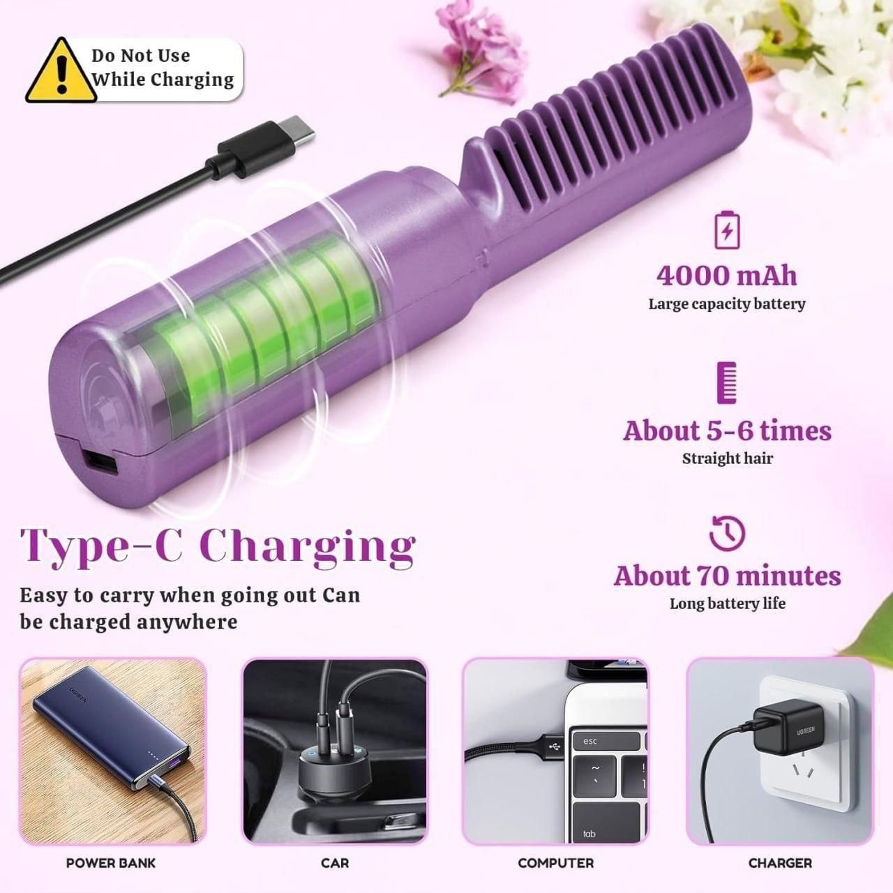 Electric Hair Straightening Comb